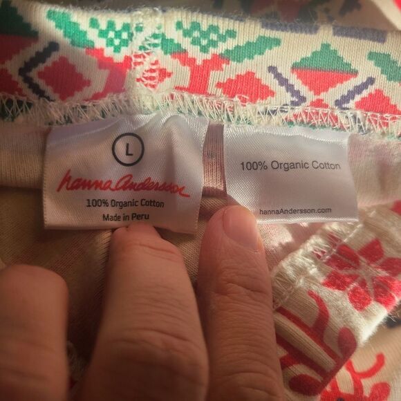 Hanna Andersson Womens Dear Deer Long John Pajama Set 2 Piece Size Large - Picture 4 of 6